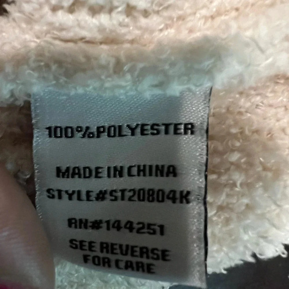 Cupcakes & cashmere girls chenille cream sweater red pink hearts 10/12 soft cozy - Picture 9 of 9